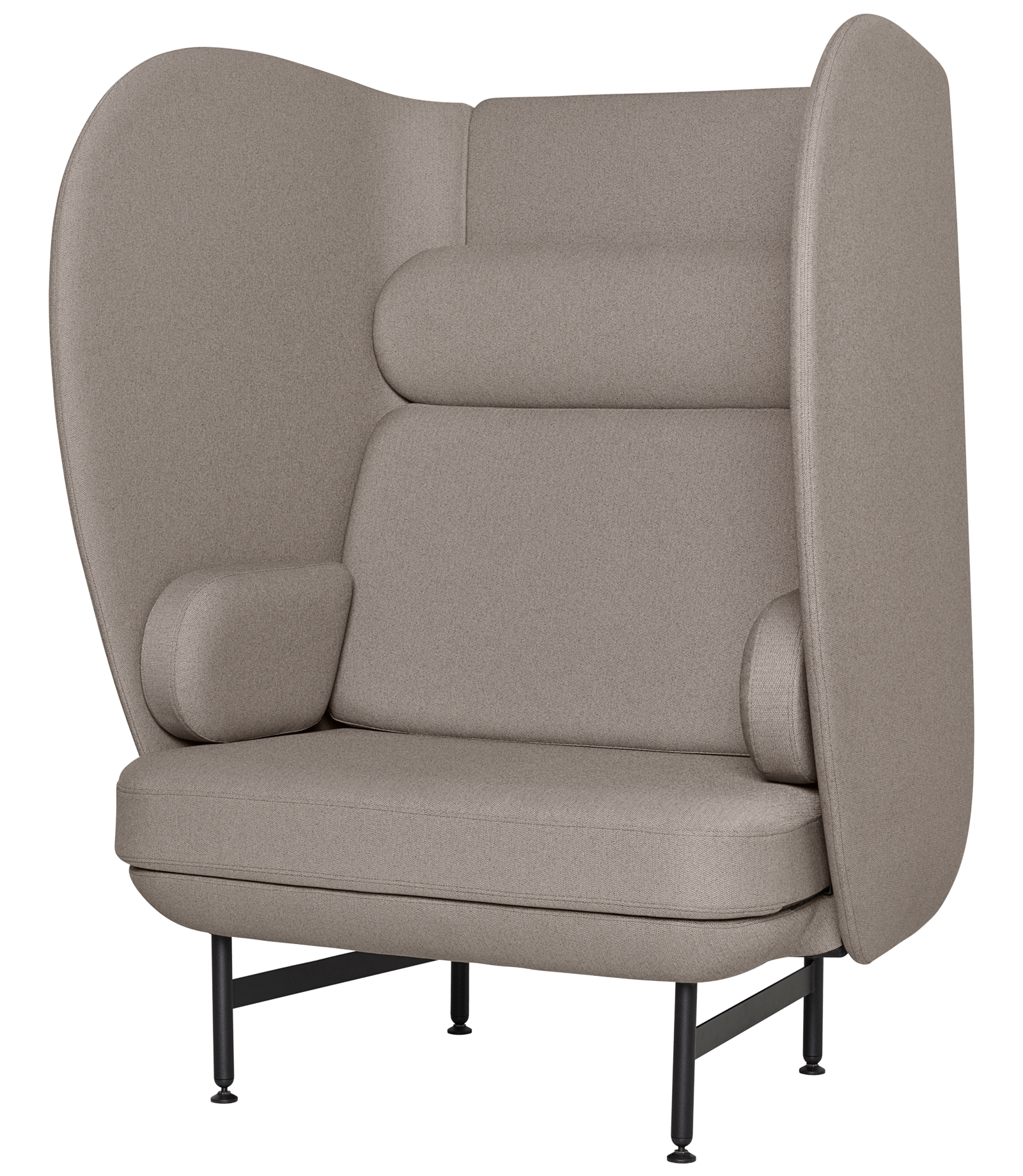 Plenum 1 Seater Sofa, Black Powdercoat