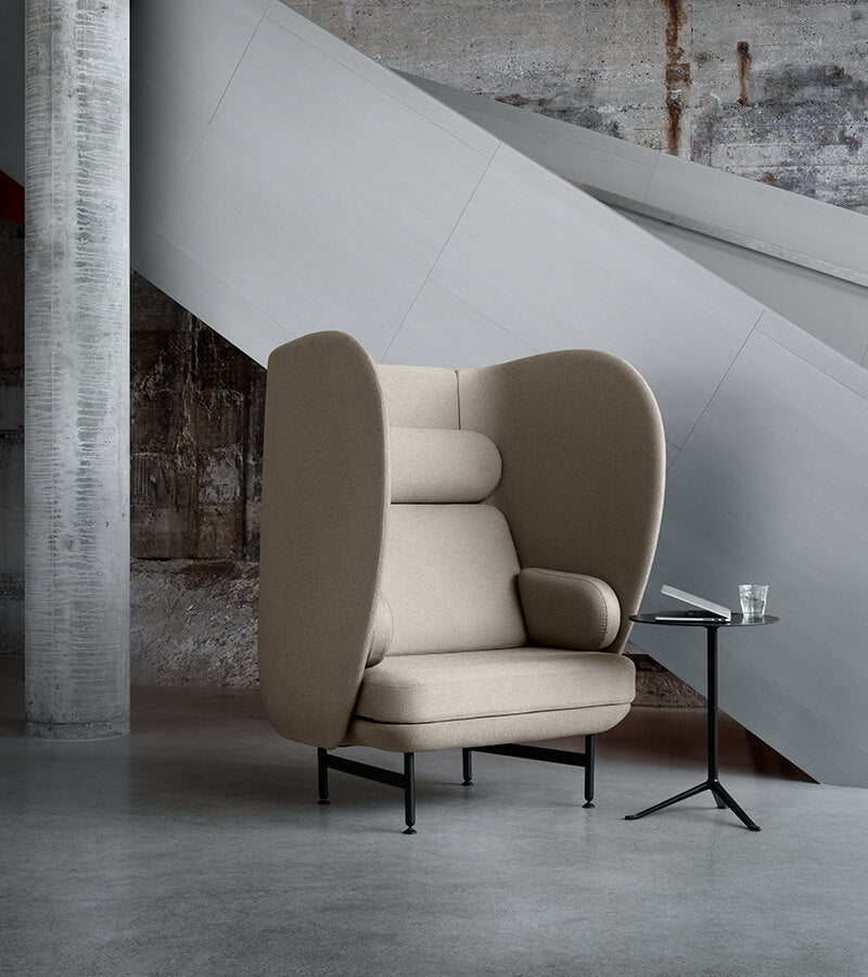 Plenum 1 Seater Sofa, Black Powdercoat