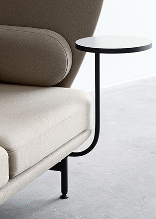 Plenum 1 Seater Sofa, Black Powdercoat