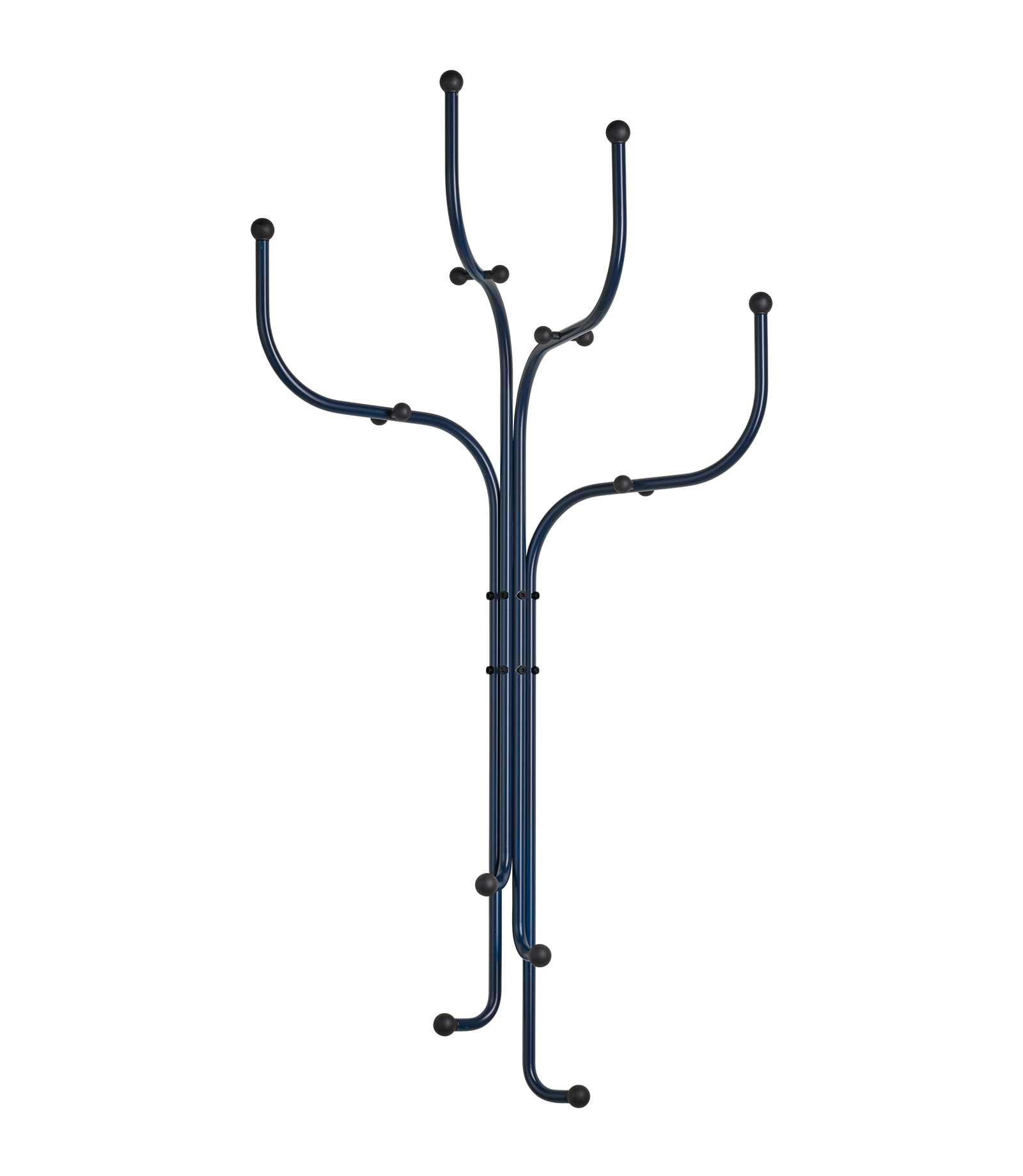 Coat Tree Wall - Dark Blue/Black Knobs