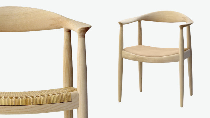 PP501 Round Chair / The Chair, cane seat