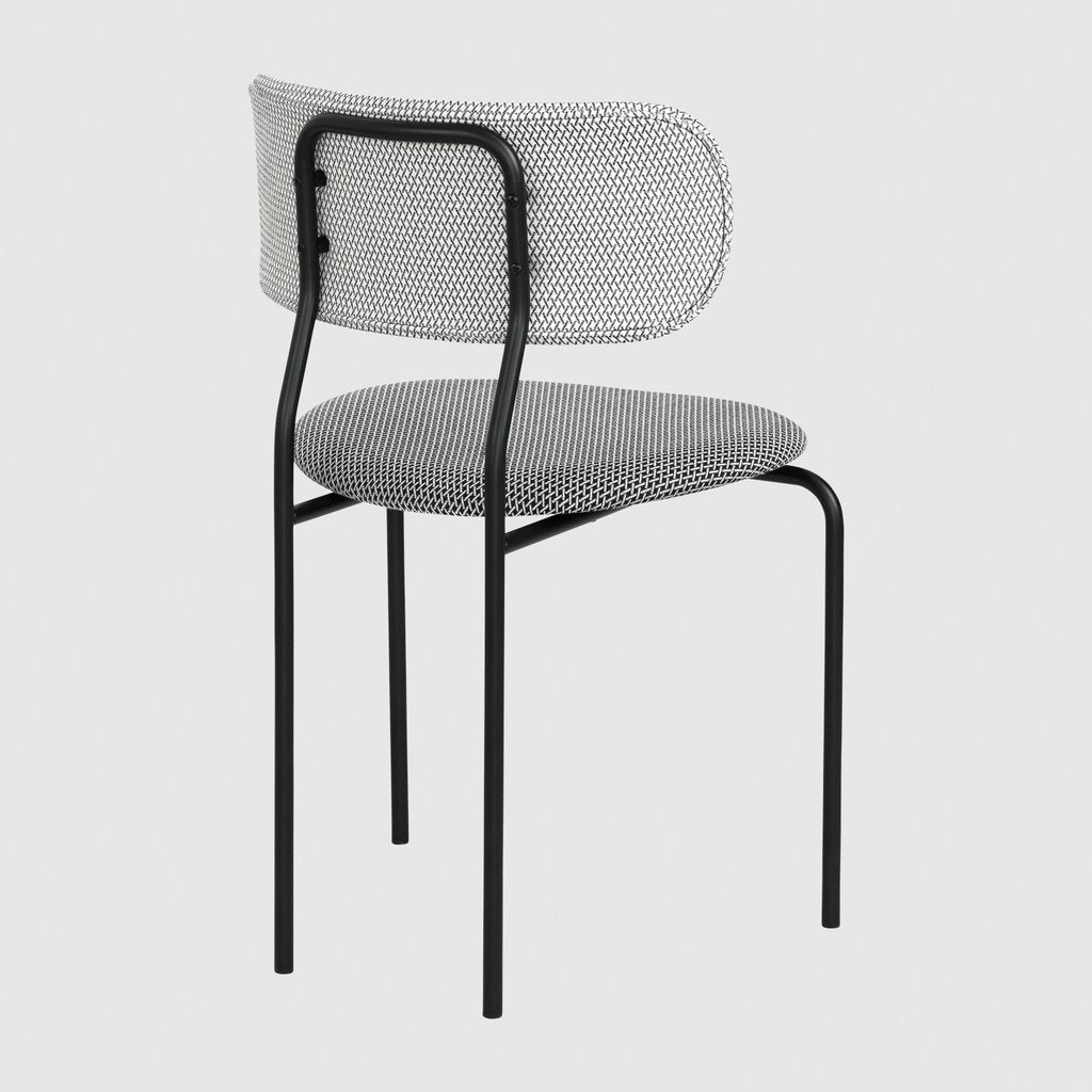 Coco Dining Chair Fully Uphol, Black Bas