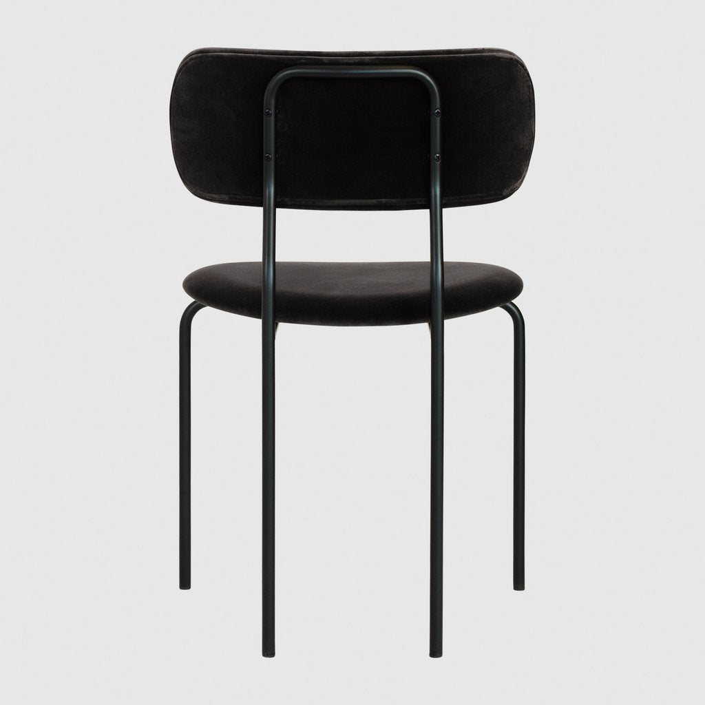 Coco Dining Chair Fully Uphol, Black Bas
