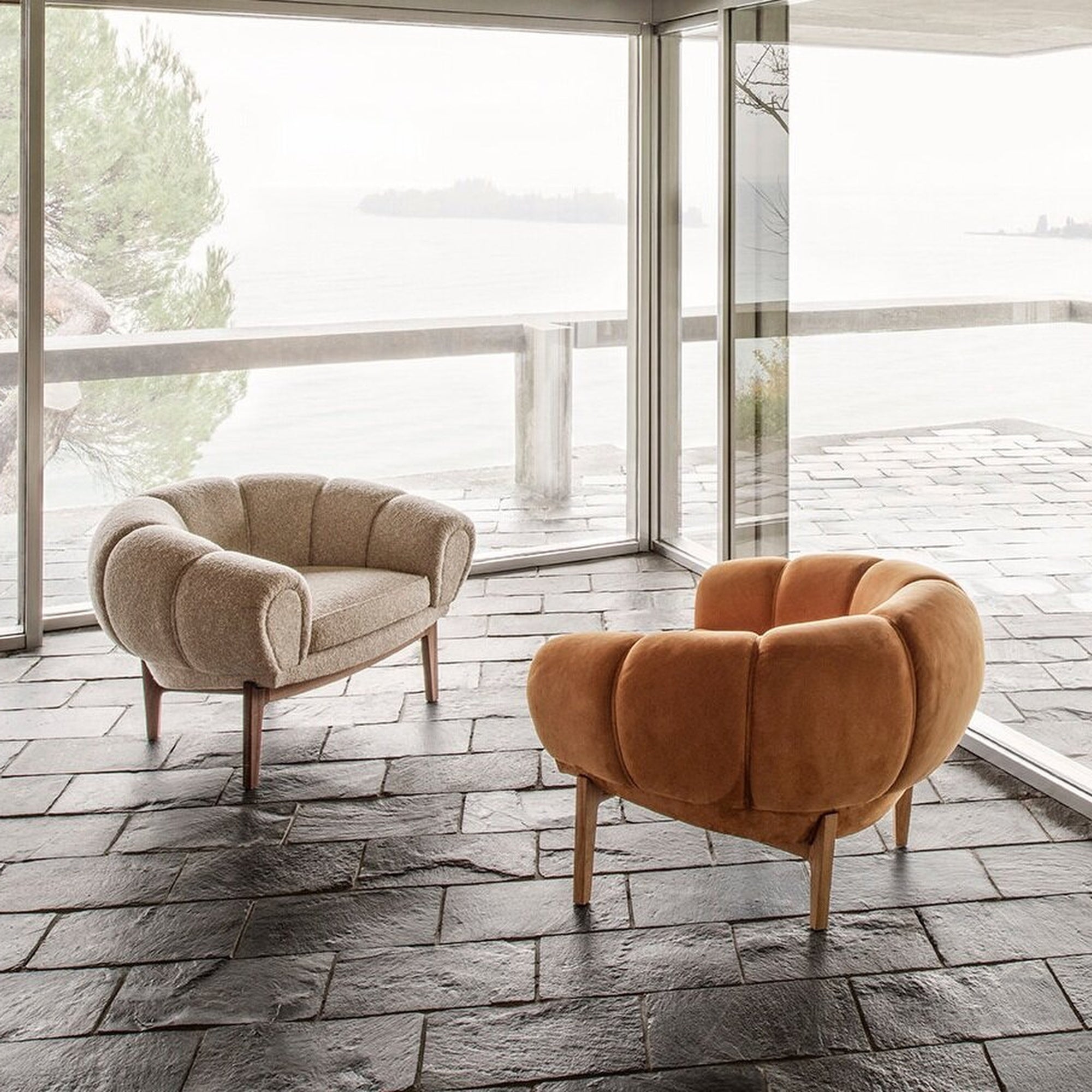 Croissant Lounge Chair - Oak