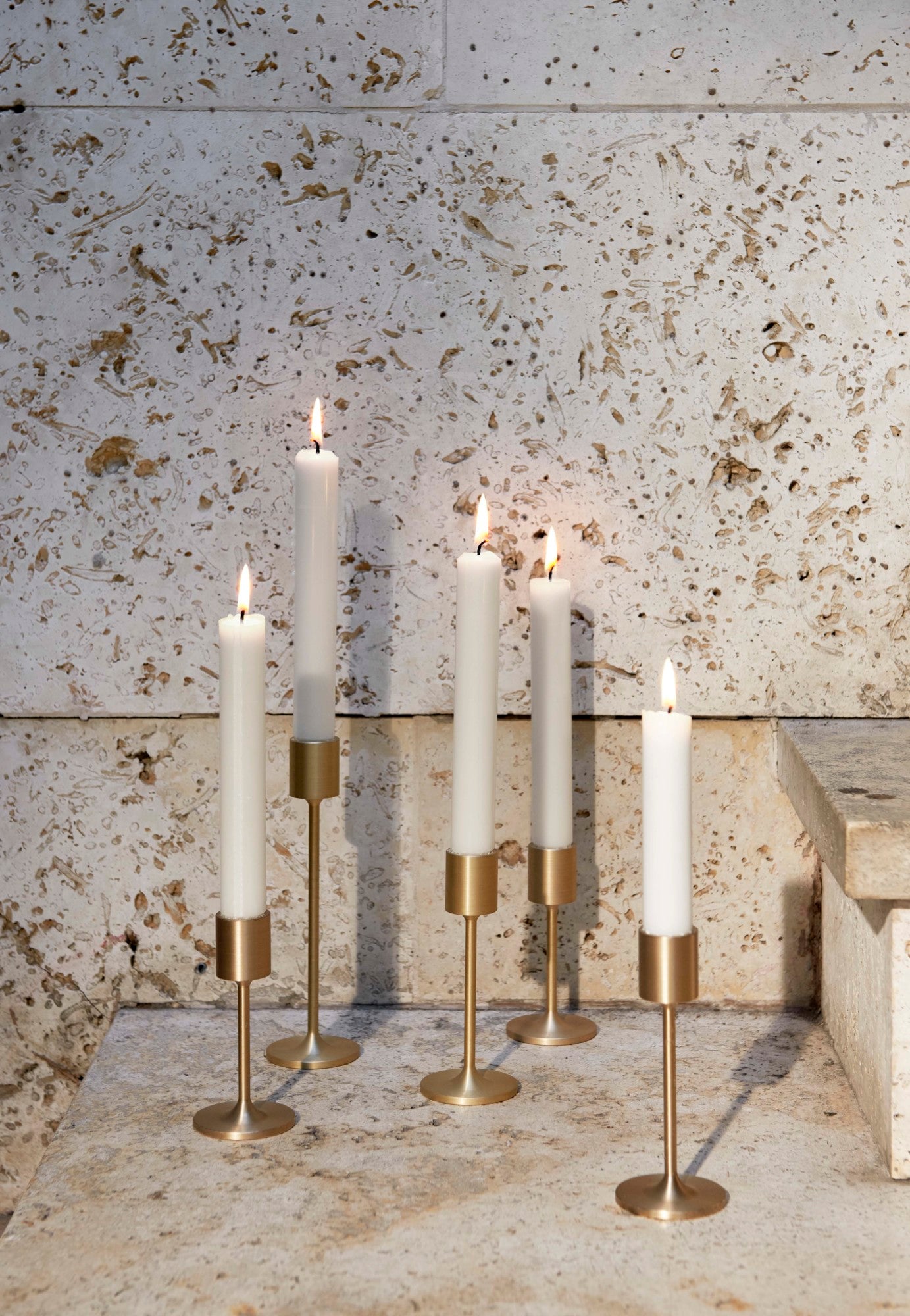 Collect Candleholder SC58, Brass. H13cm.