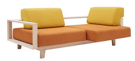 Wood 2-Seater Sofa/Sofa Bed
