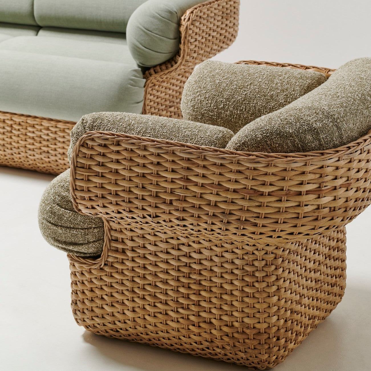 Basket Lounge Chair - Fully Upholstered