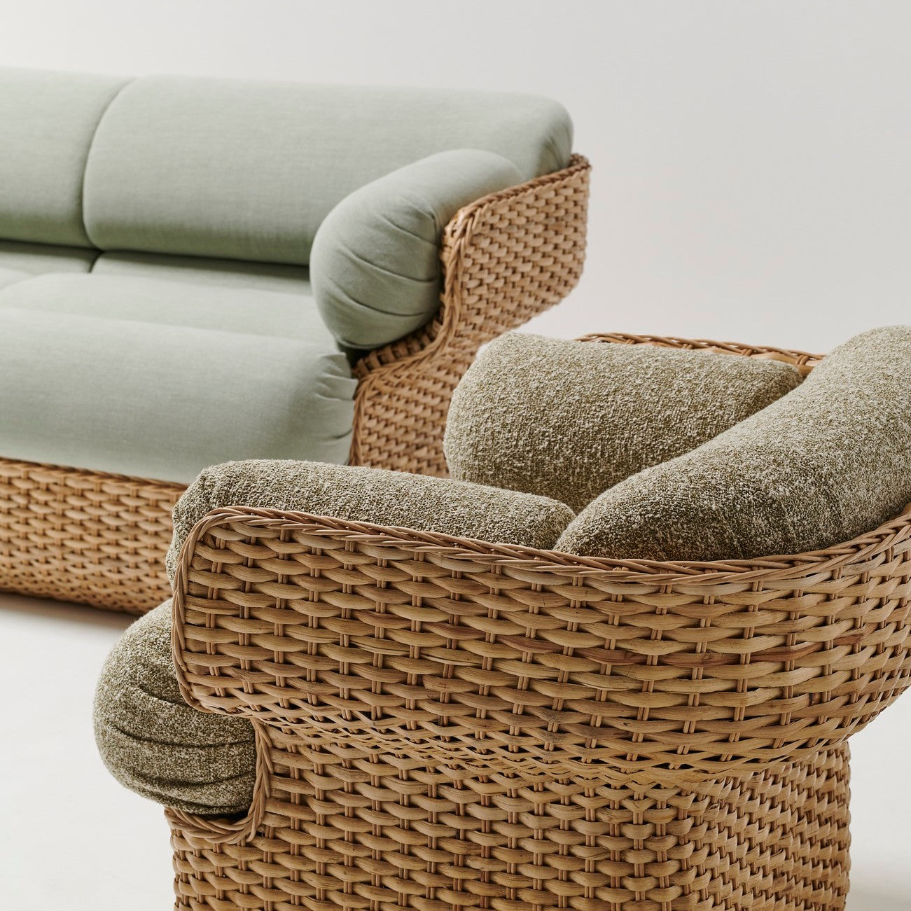 Basket Sofa - Fully Upholstered, 2-Seats