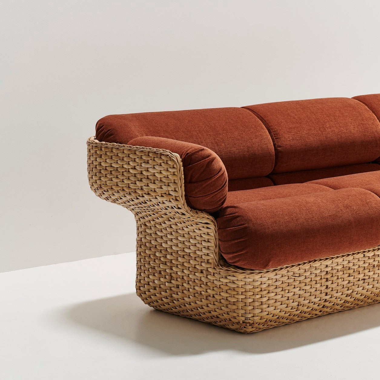 Basket Sofa - Fully Upholstered, 3-Seats