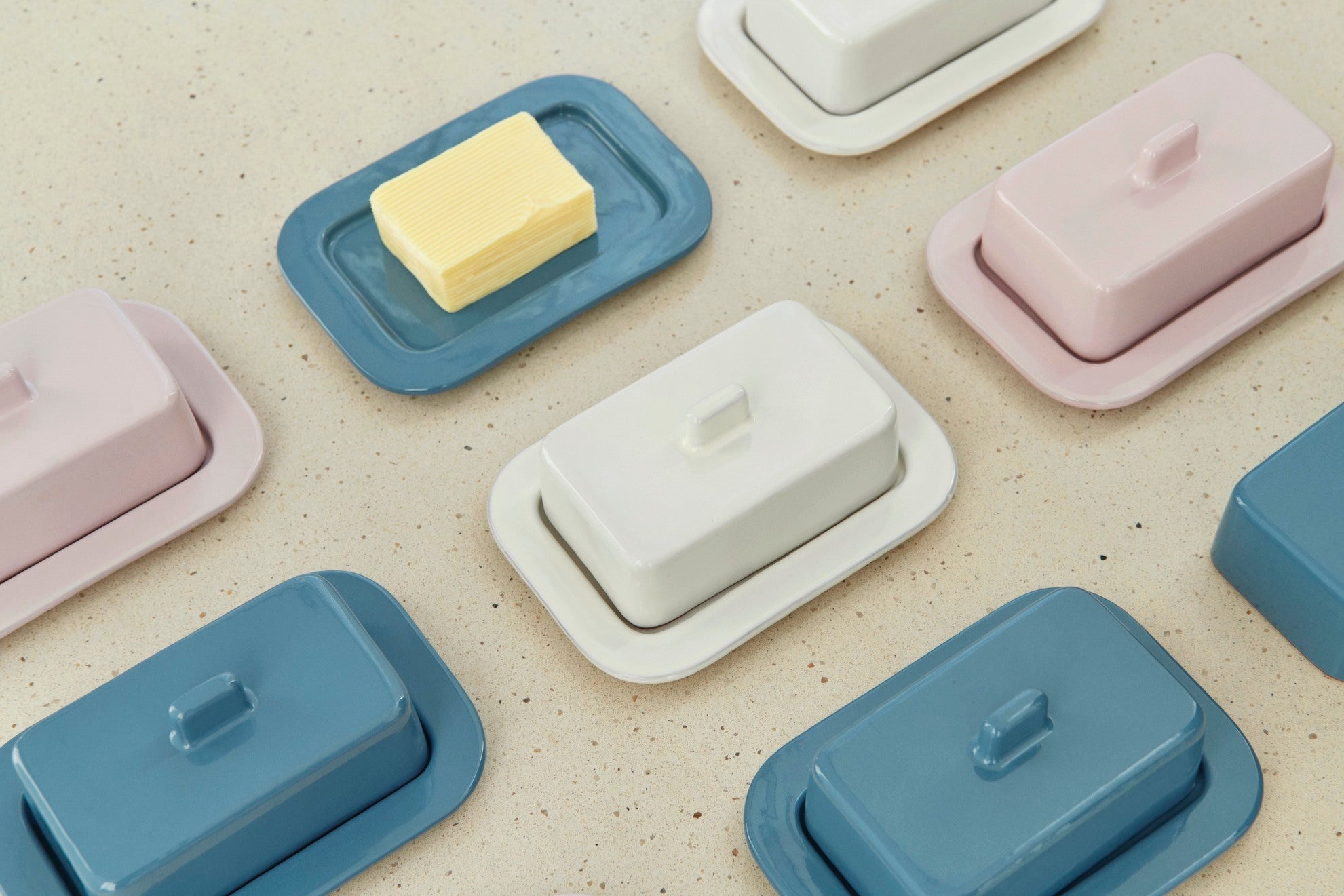 Barro Butter Dish, Dark Blue