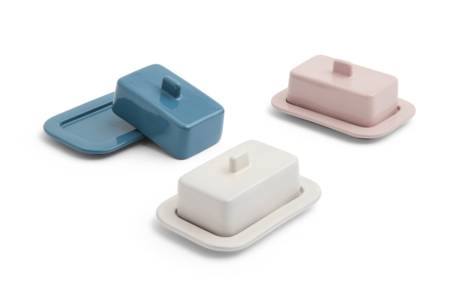 Barro Butter Dish, Dark Blue