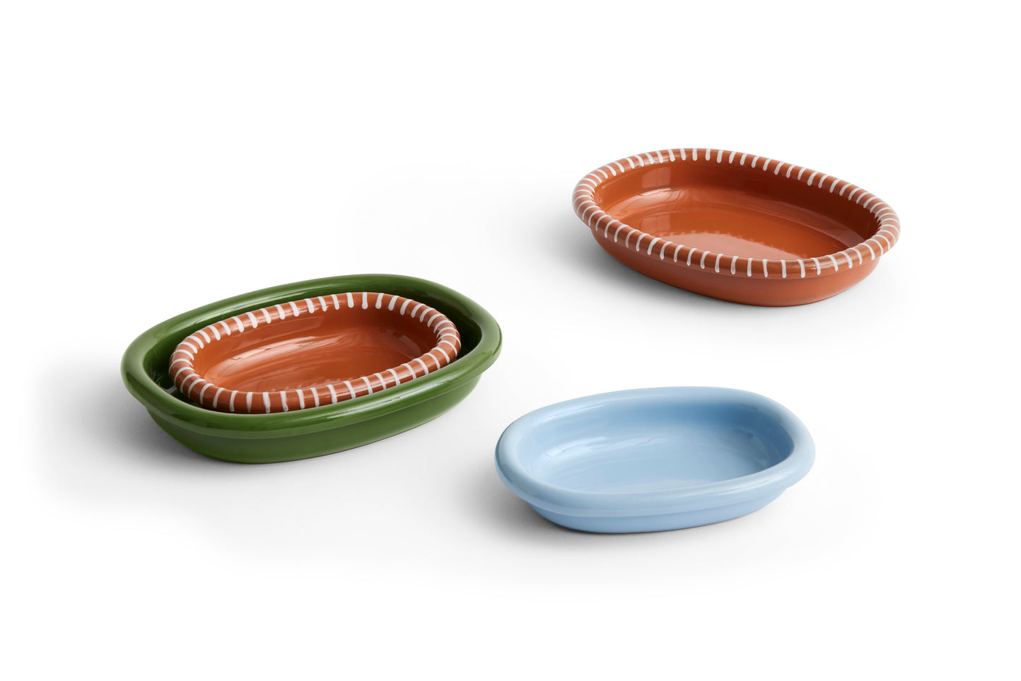 Barro Oval Dish, Large Green
