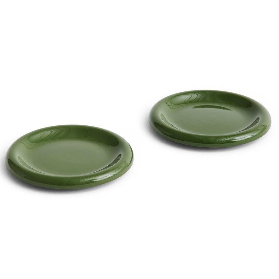 Barro Plate, Ø18 Green (Set of 2)