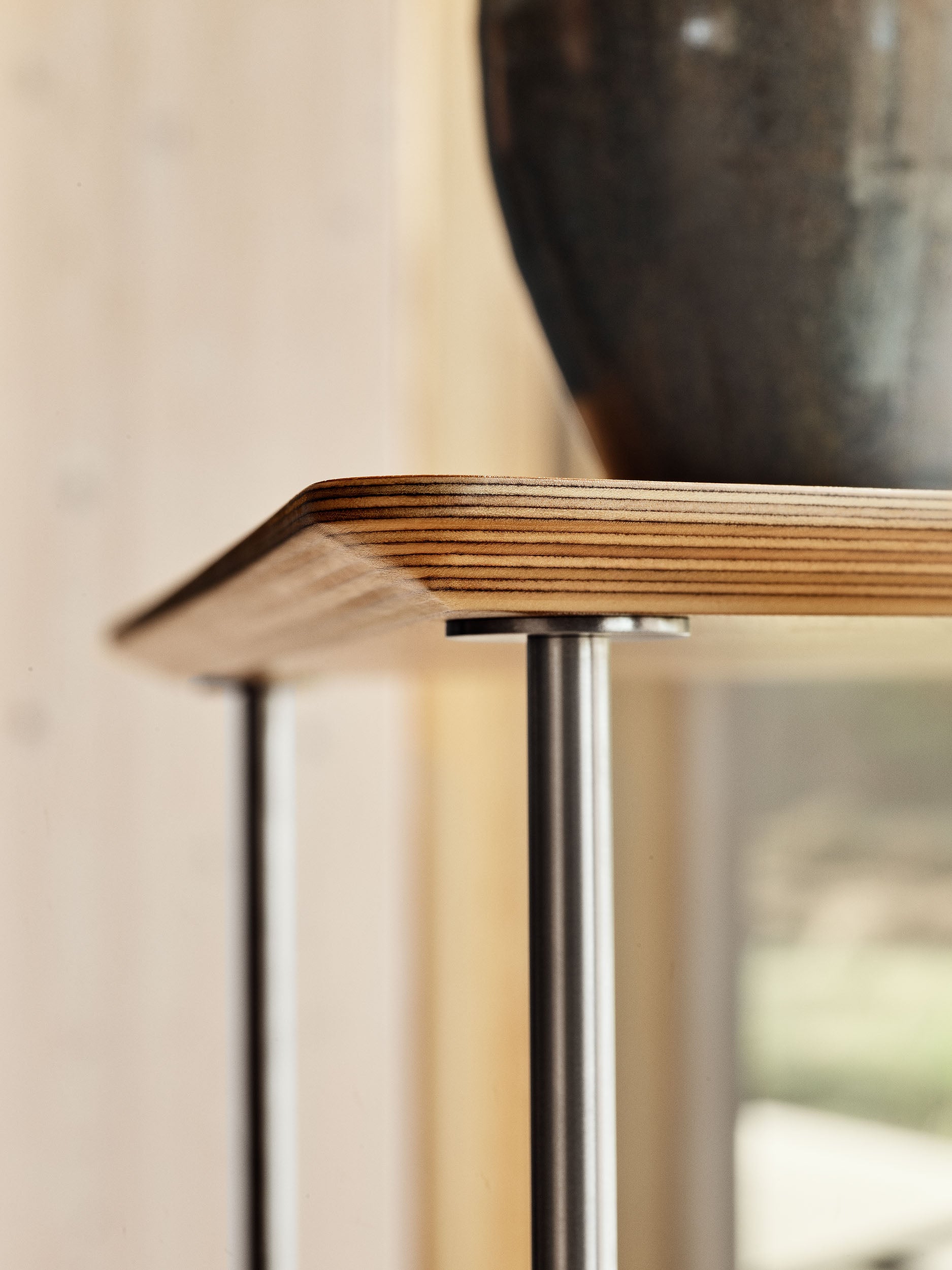 AJ Trolley Side Table Walnut