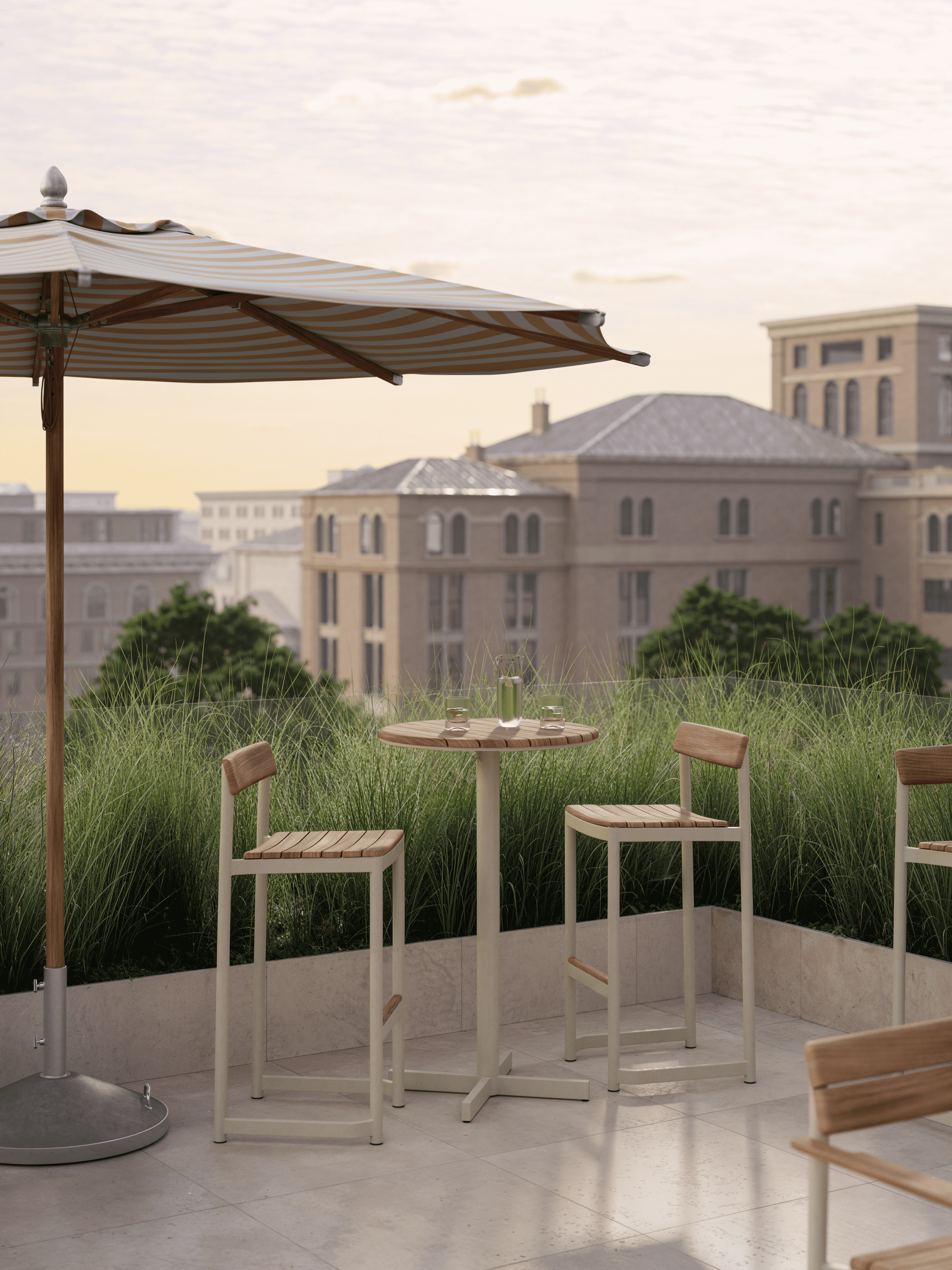 Pelagus Bar Table High Hunter Green