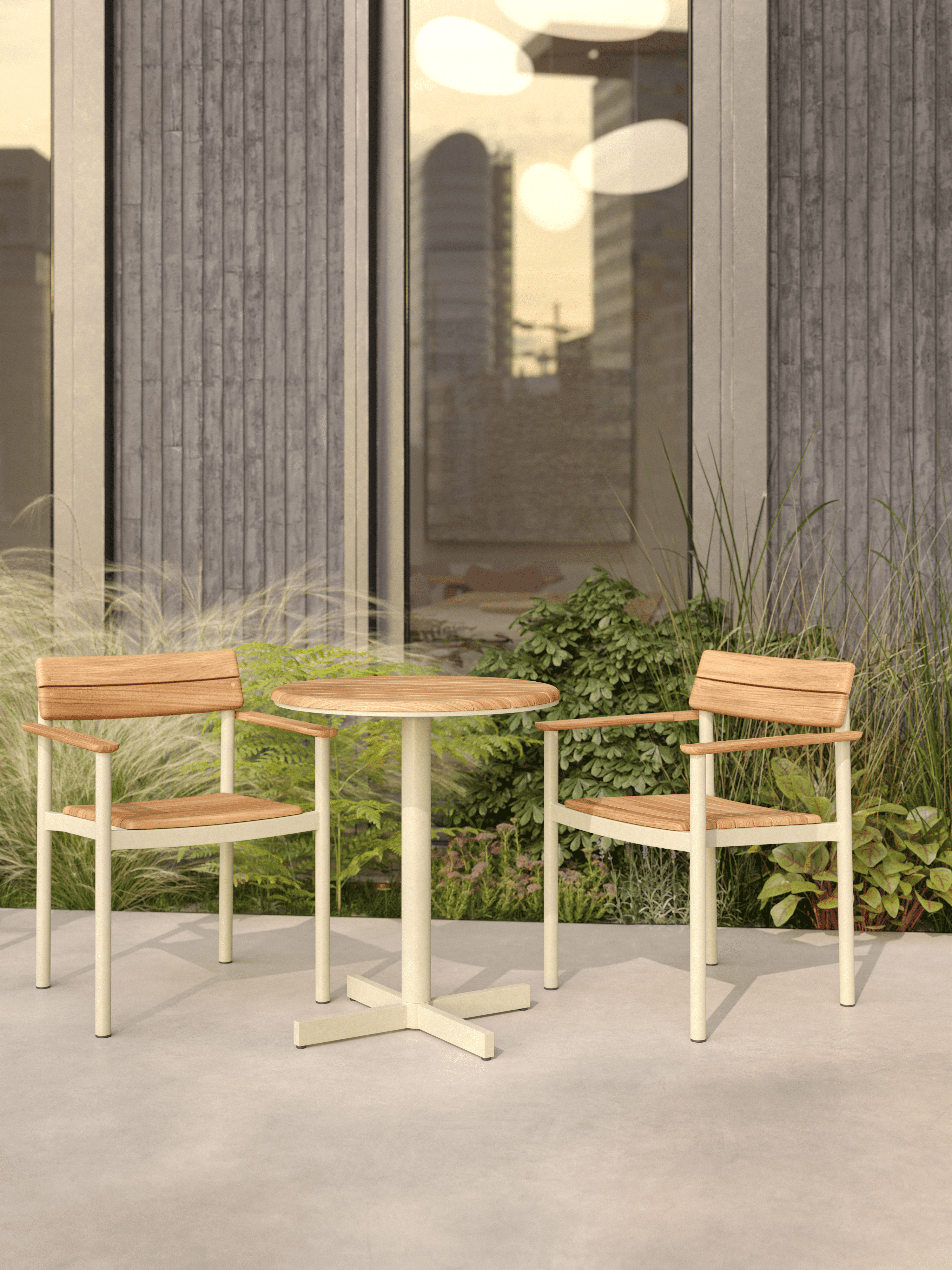 Pelagus Cafe Table Ø62.5cm, Light Ivory