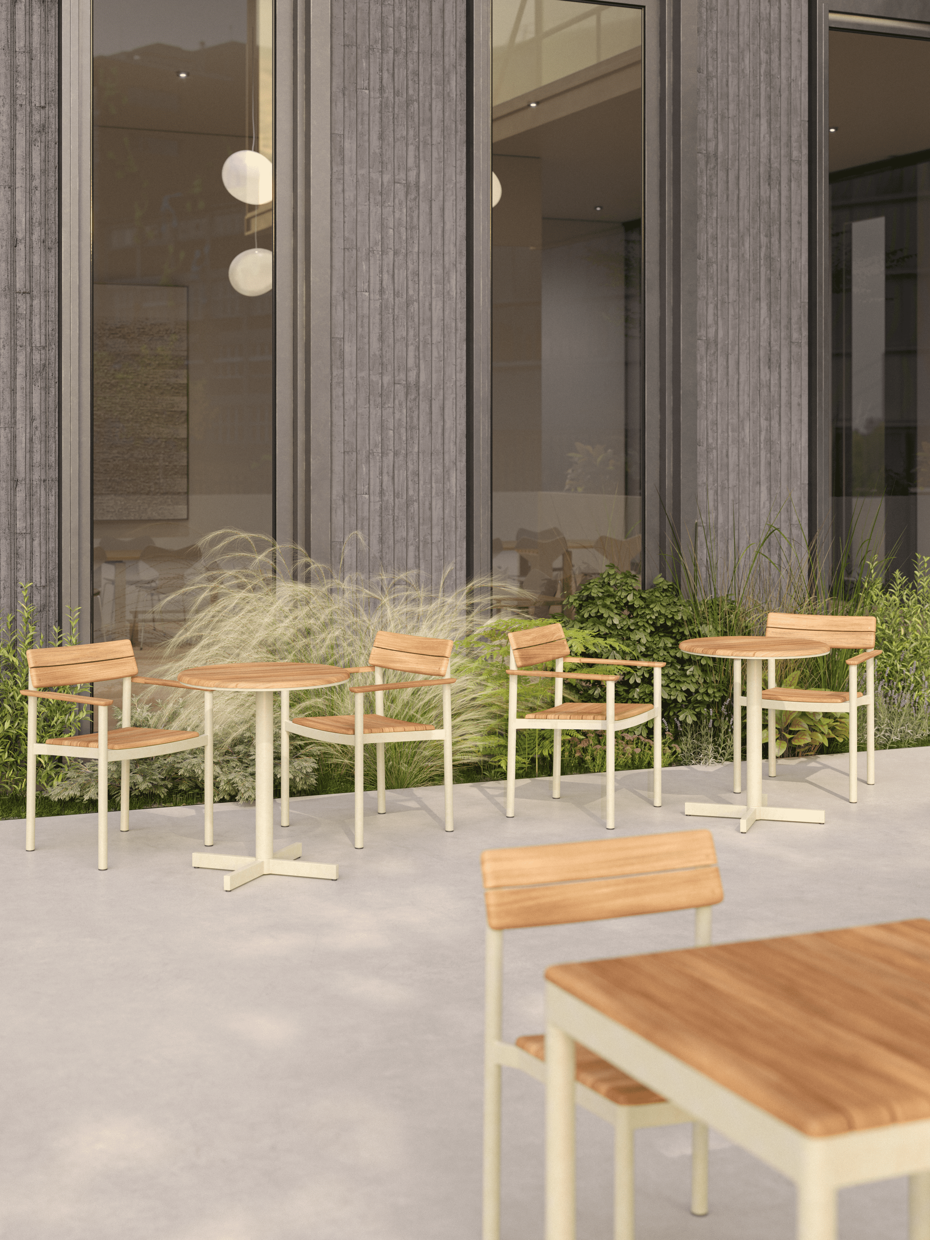 Pelagus Cafe Table Ø62.5cm, Light Ivory