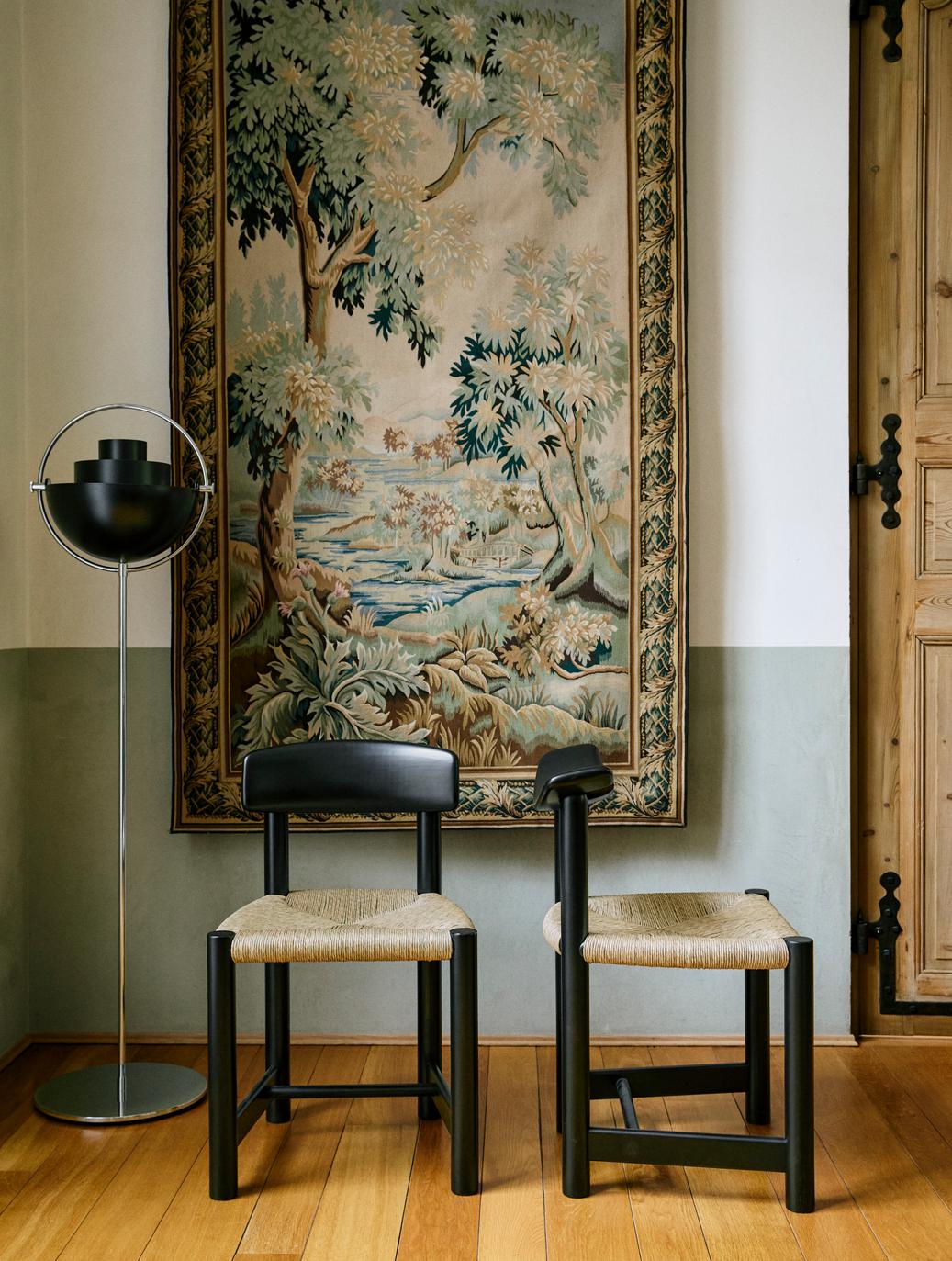 Daumiller Side Chair, Natural, Brown Pin