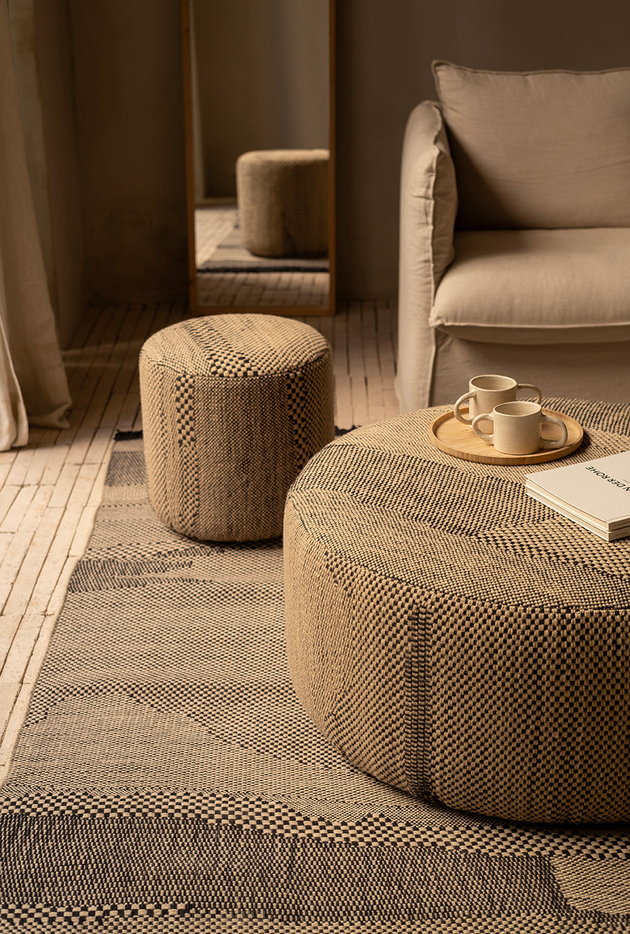 Wabisabi Pouf - Small, Bone