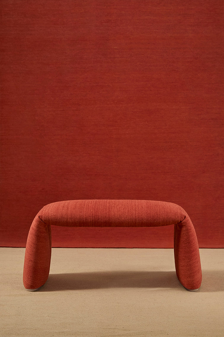Folded Bench - Medium, Saffron Red