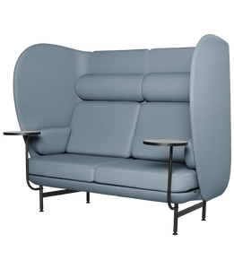 Plenum 2 seater sofa, black powdercoat