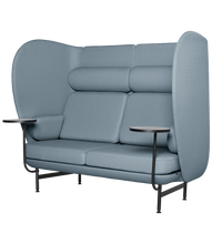 Plenum 2 seater sofa, black powdercoat
