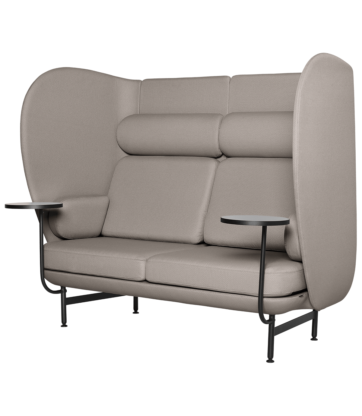 Plenum 2 Seater Sofa, Black Powdercoat