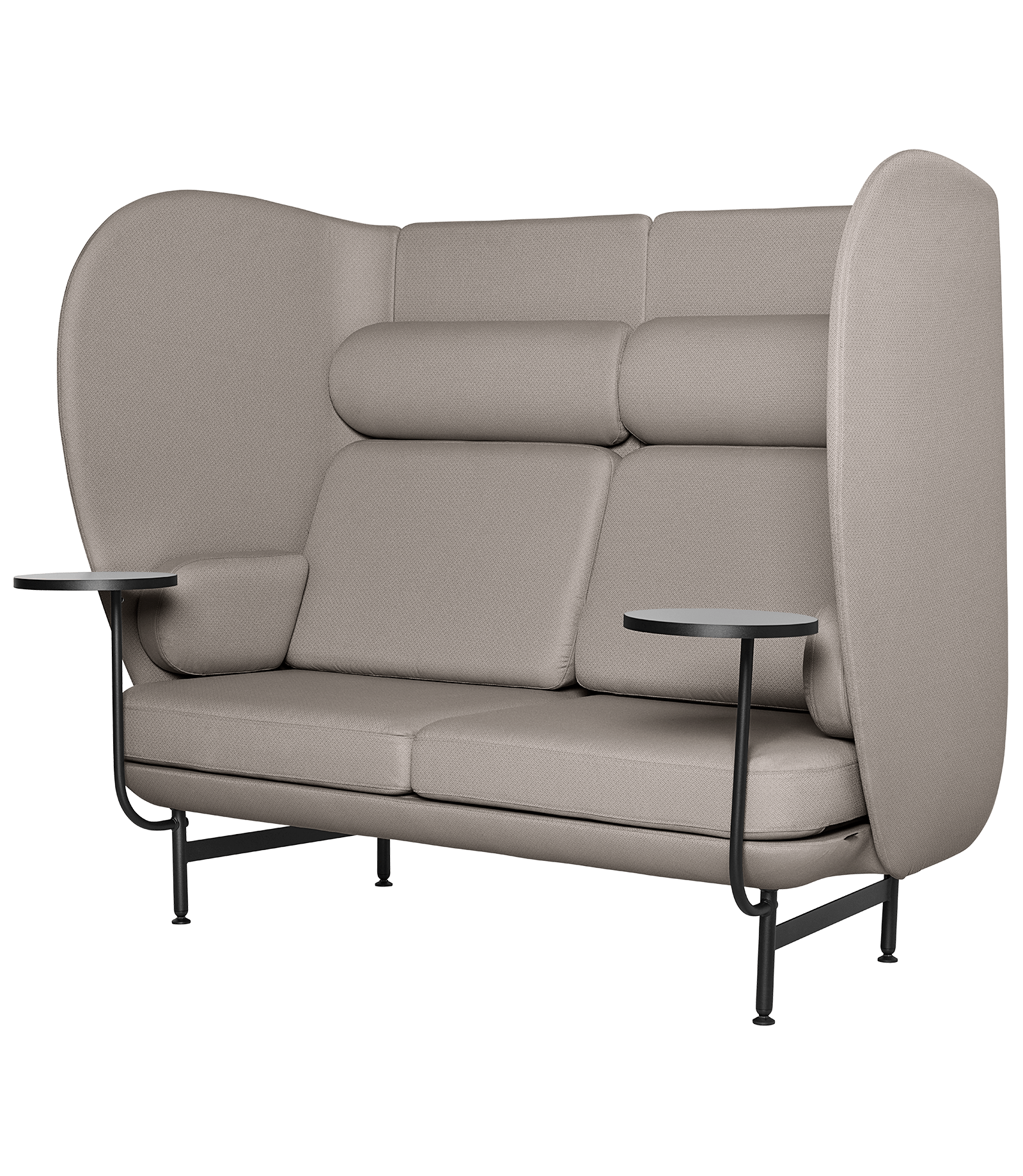 Plenum 2 seater sofa, black powdercoat