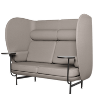 Plenum 2 seater sofa, black powdercoat