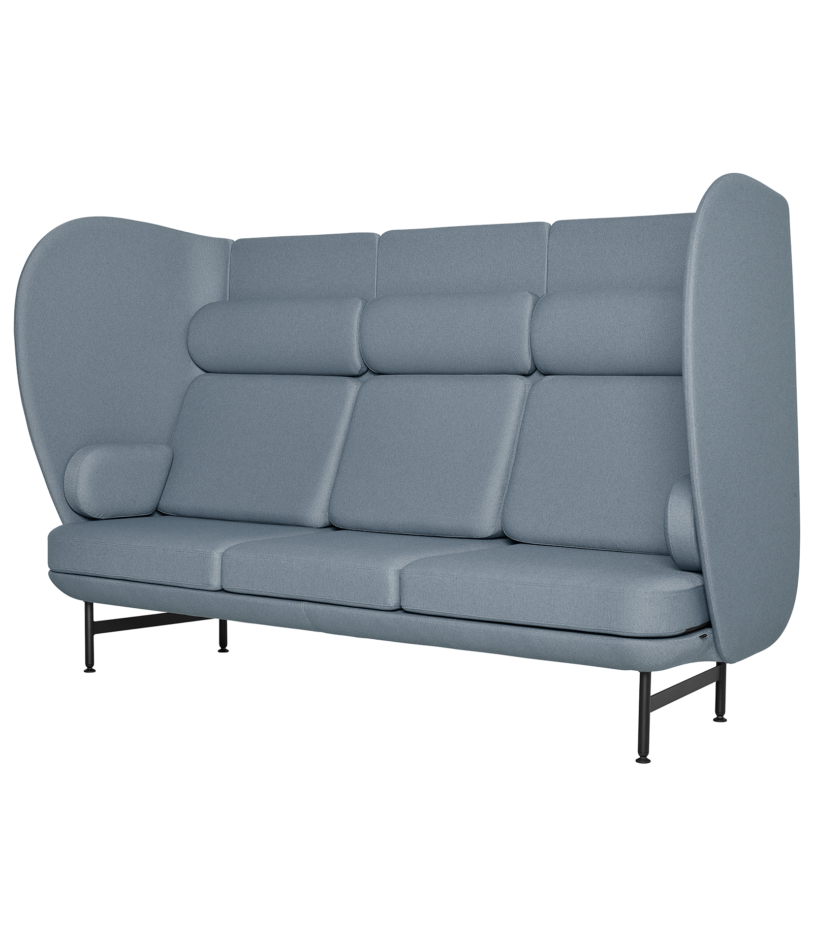 Plenum 3 seater sofa, black powdercoat