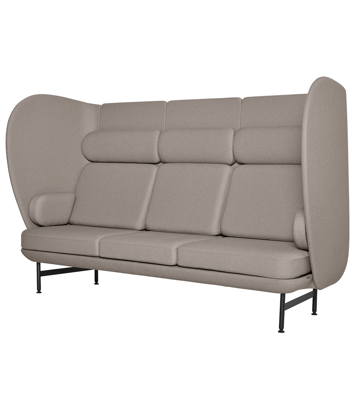 Plenum 3 Seater Sofa, Black Powdercoat