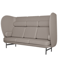 Plenum 3 Seater Sofa, Black Powdercoat
