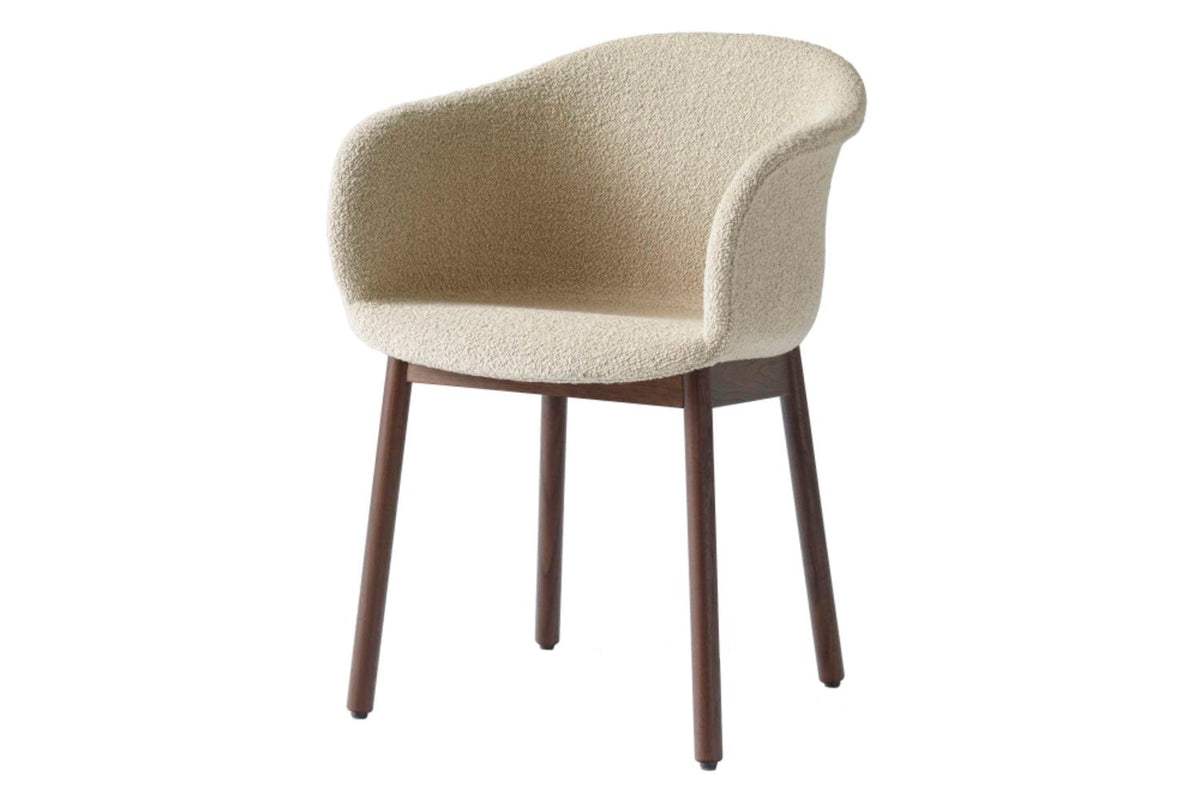 Elefy Chair, Wooden Base, Upholstered