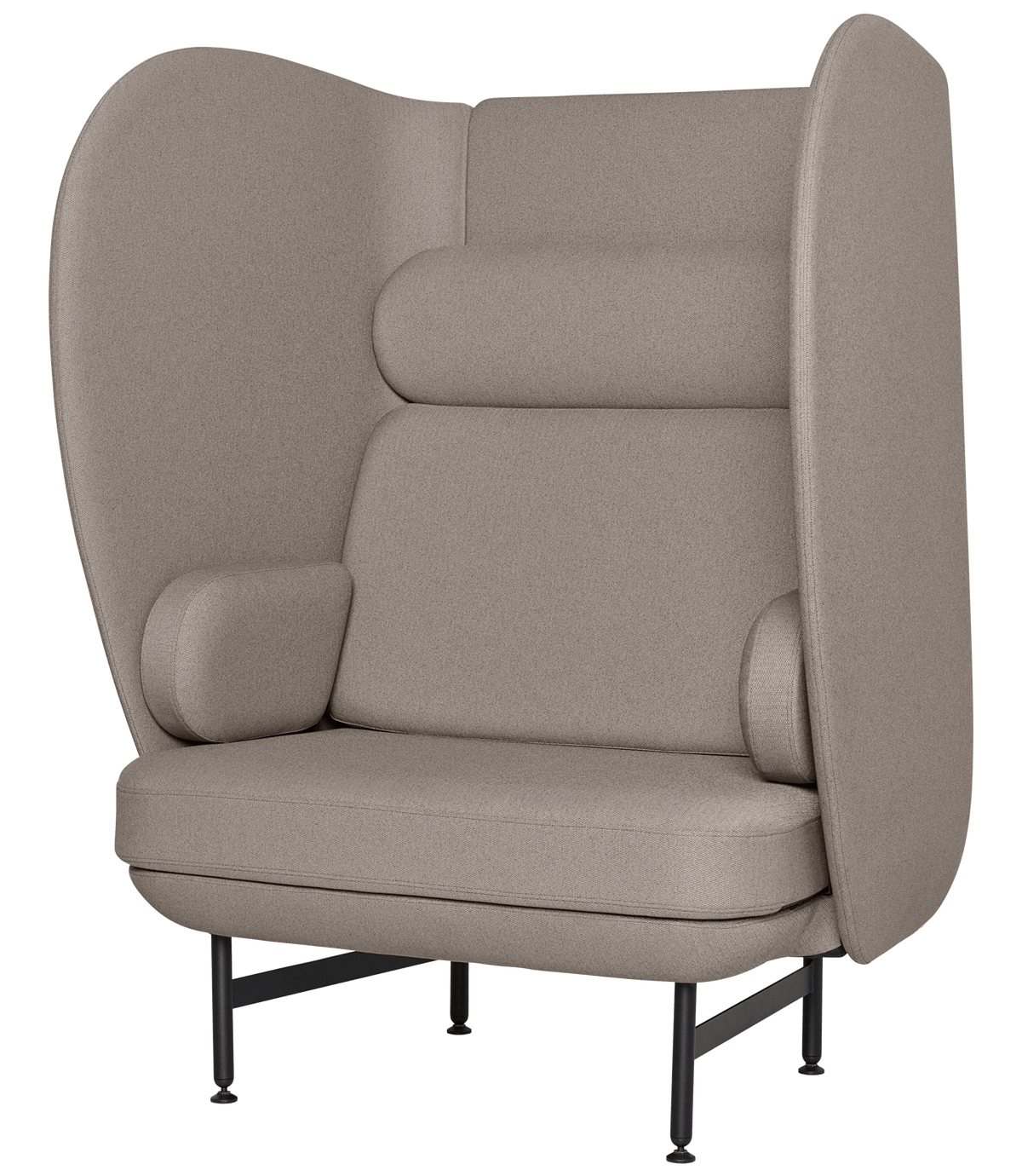 Plenum 1 Seater Sofa, Black Powdercoat