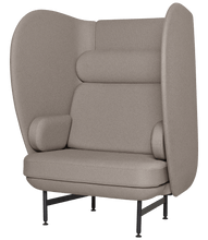 Plenum 1 Seater Sofa, Black Powdercoat