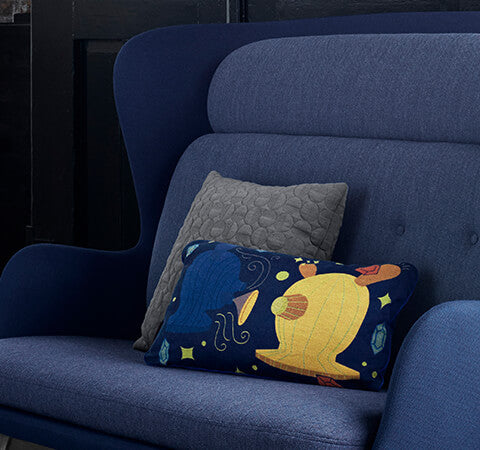 Trapez Cushion, Midnight blue