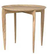 Foldable Tray Table, Oiled Oak 45cm Dia
