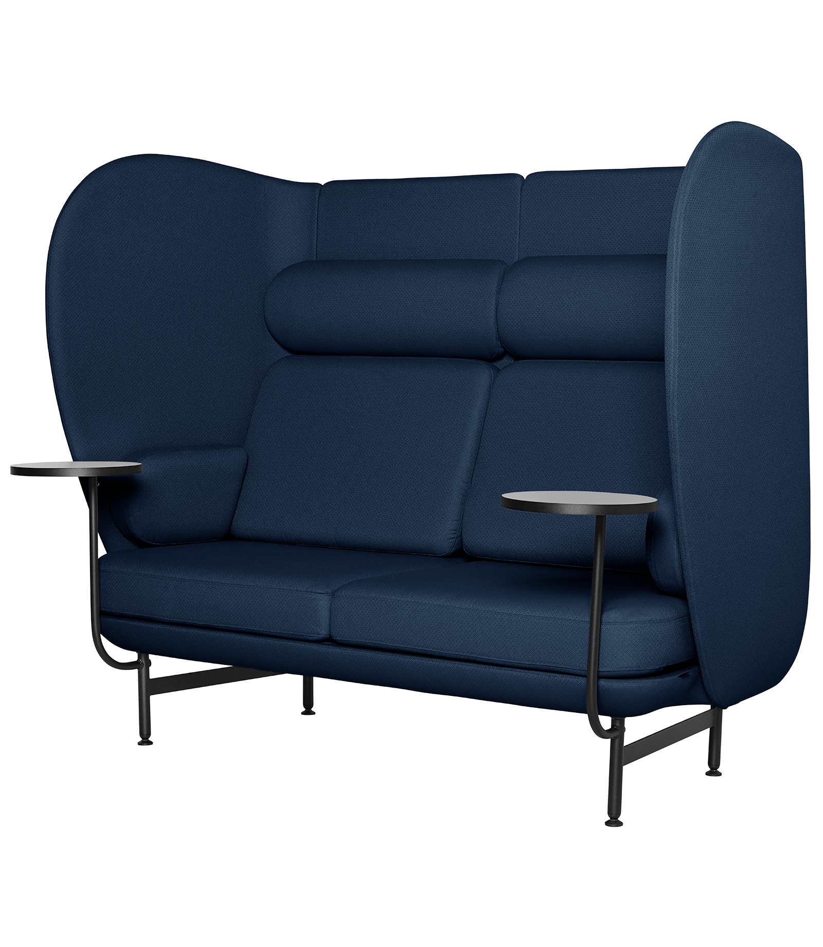 Plenum 2 seater sofa, black powdercoat