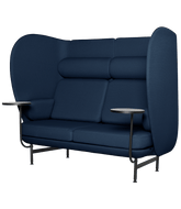 Plenum 2 Seater Sofa, Black Powdercoat