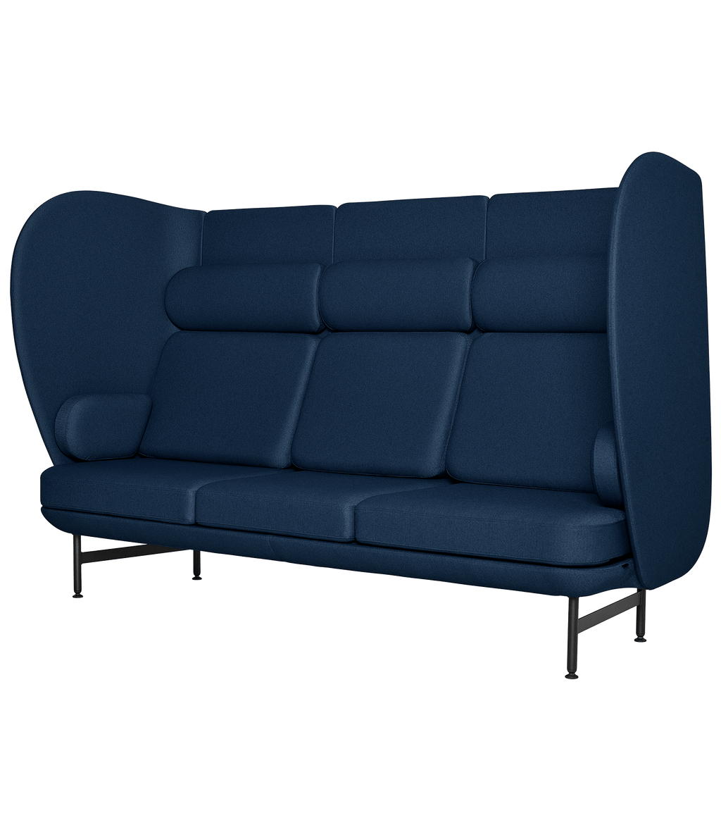 Plenum 3 Seater Sofa, Black Powdercoat