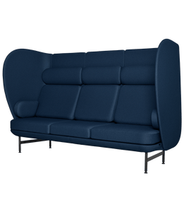 Plenum 3 seater sofa, black powdercoat