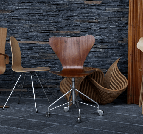 Series 7 Swivel Armchair, Unupholstered