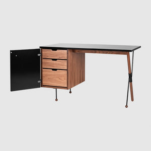 62 Desk with Black Cabinet