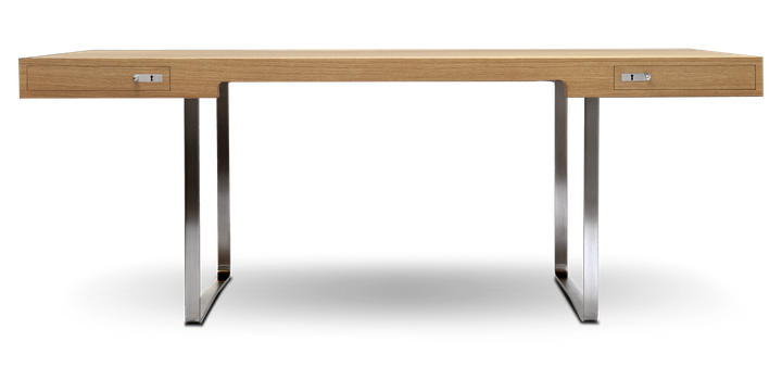 CH110 - Desk with Drawers (Lacquer, Oak)