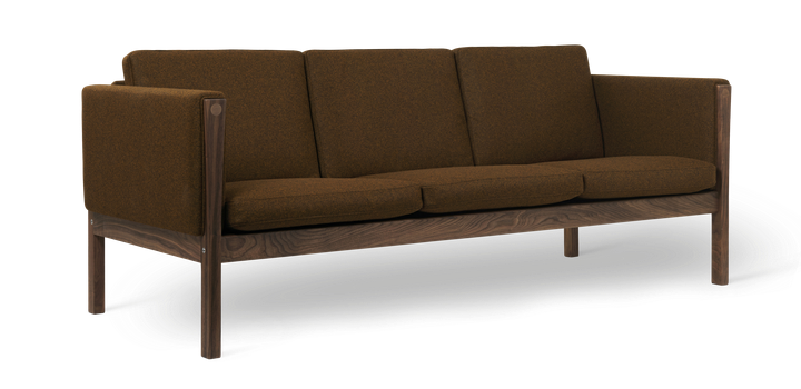 CH163 3 Seat Sofa Walnut