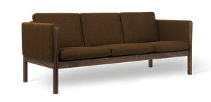 CH163 3 seat sofa in Walnut