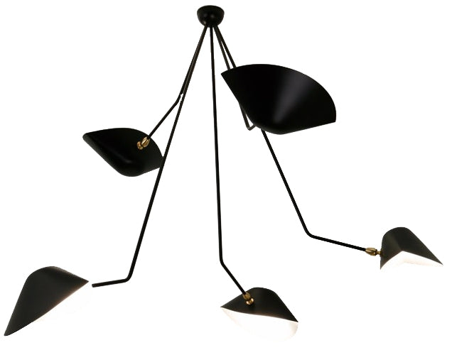 Ceiling Lamp Spider 5 Still Angled Arms