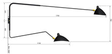 Applique 2 Bras Pivotant dont 1 Courbe