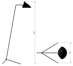 Lampadaire Droit