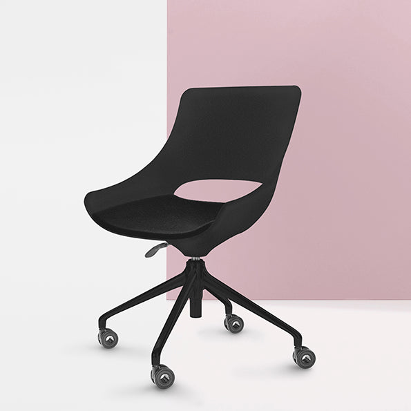 Touch Chair-White Shell Black Seat Pad